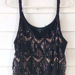 TORRID MINI SEQUIN FRINGE DRESS SIZE 1X